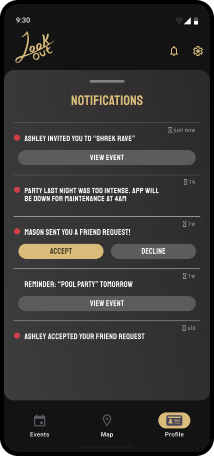 Invite friends to events